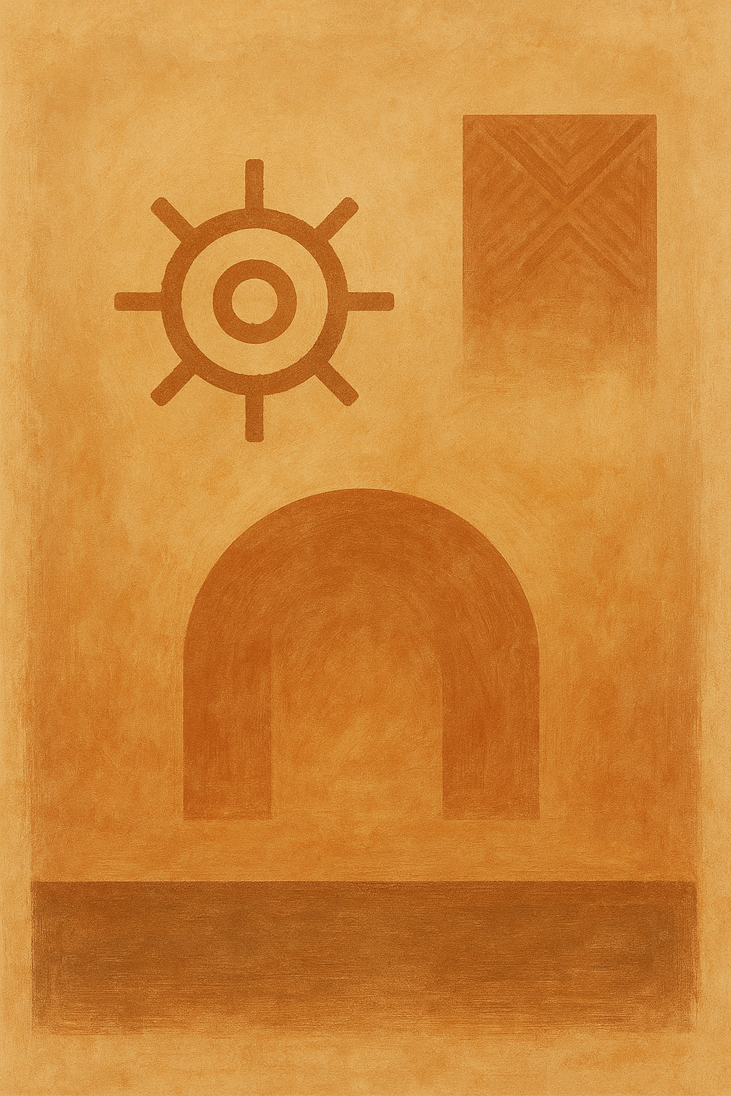 Epoch Echoes — Abstract Art Inspired by Ancient Motifs